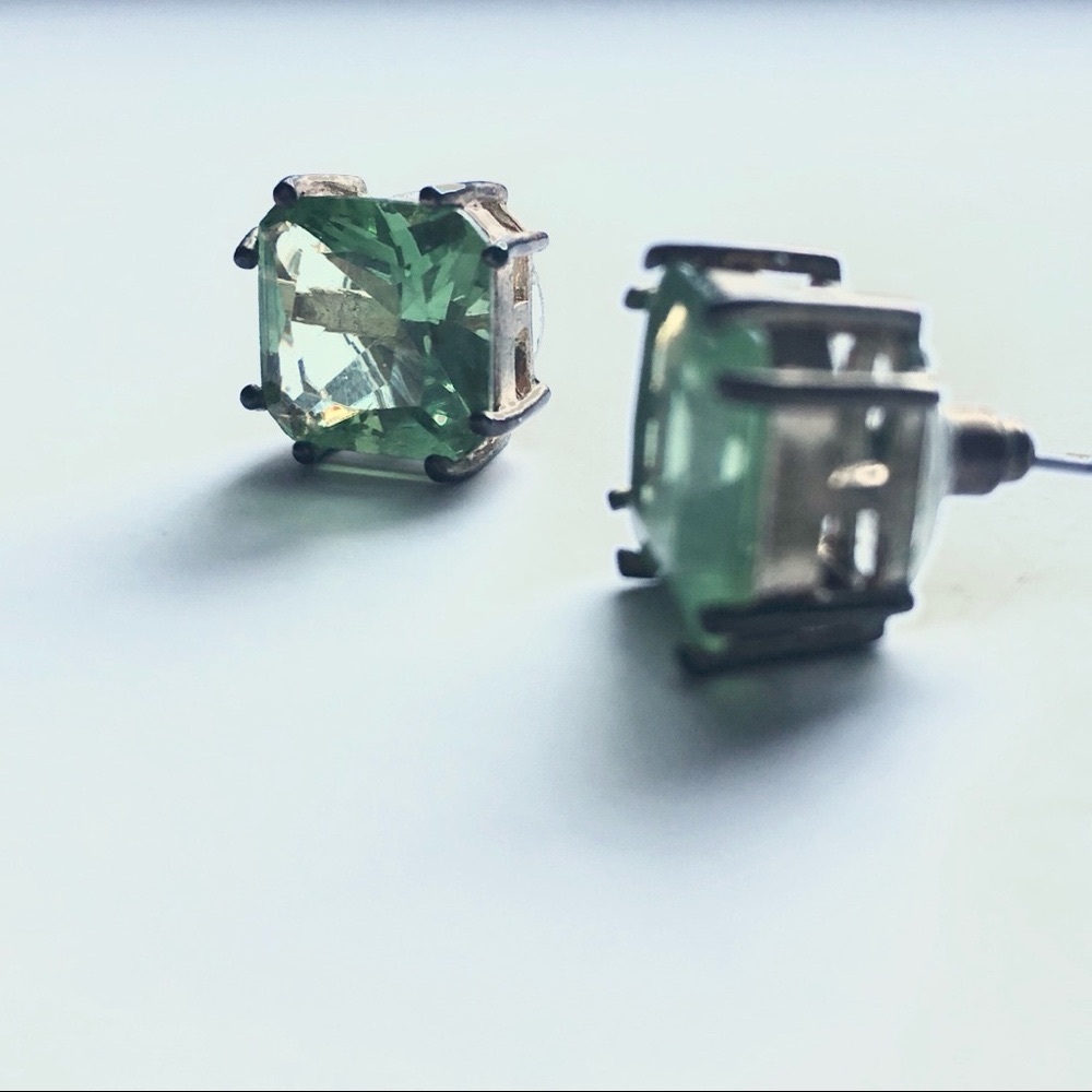 Faux Topaz Stud Earrings